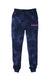 Navy Blue Tie Dye Joggers (Embroidered Logo)