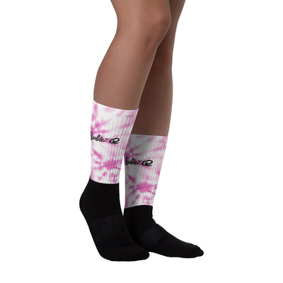 Barbie-Q Pink Tie-Dyed Socks